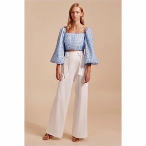 C/MEO Collective Come Across Balloon Sleeve Top